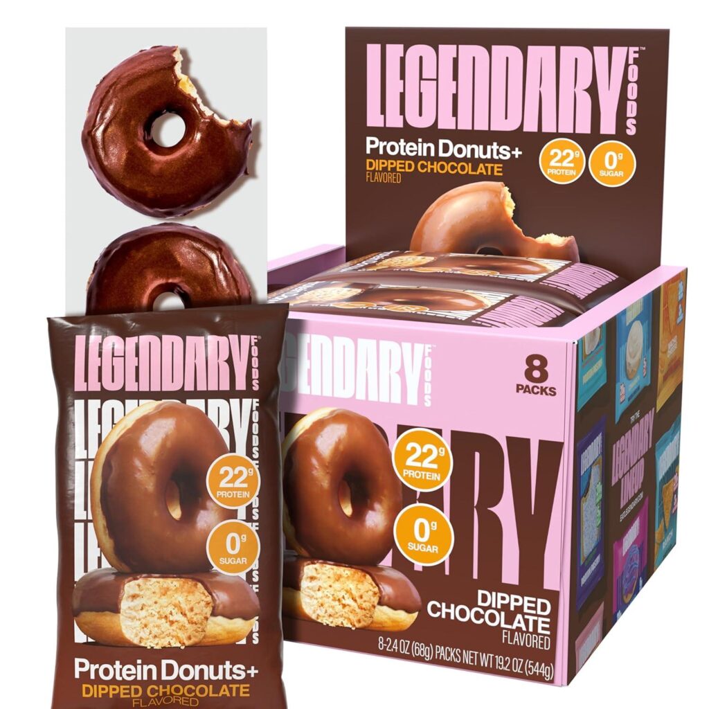 Best Snack Donuts – Legendary Foods Protein Donuts – 22g Protein, Dipped Chocolate, Zero Sugar Snack – 8 Pack Review