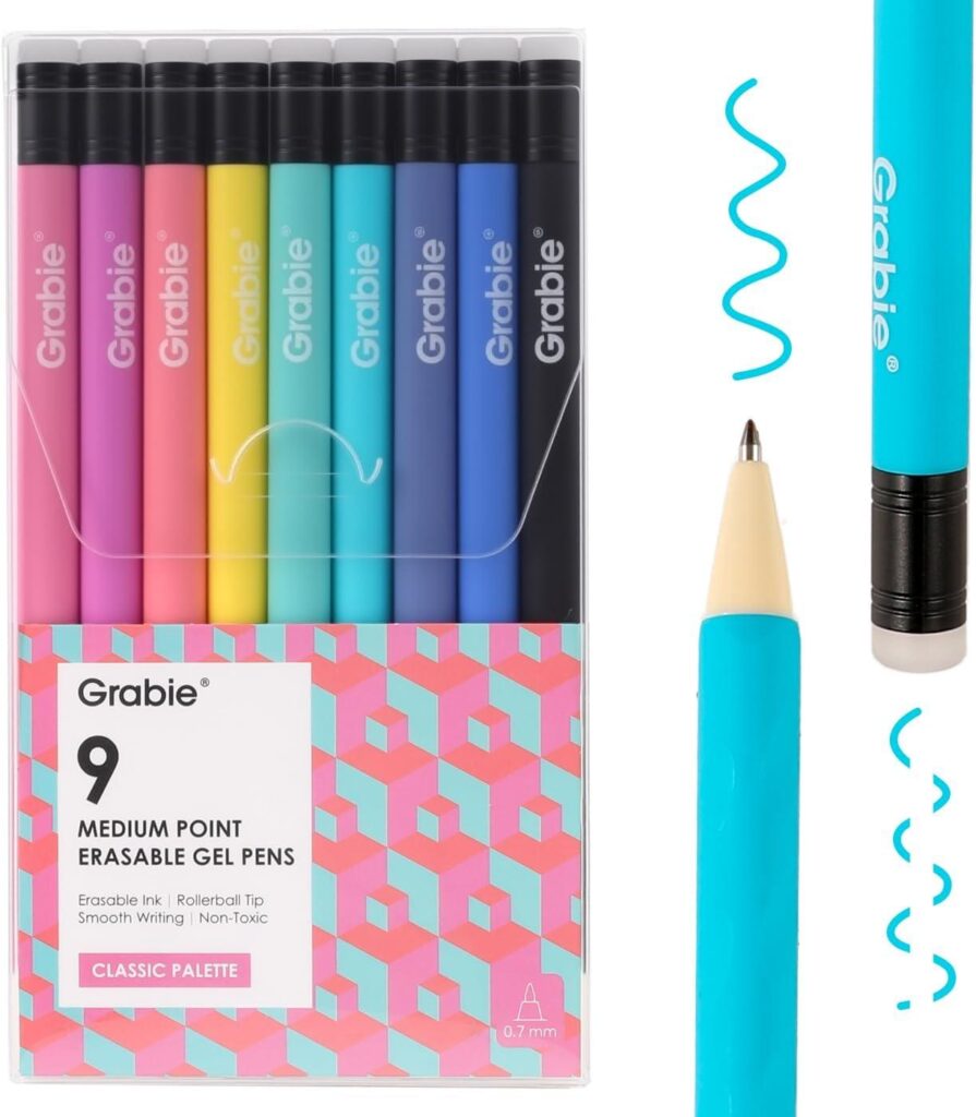 Best Art Supplies – Grabie Erasable Gel Pens, 9 Colors Review