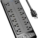 Best Electronics – Power Strip, ALESTOR Surge Protector with 12 Outlets and 4 USB Ports, 6 Feet Extension Cord Review