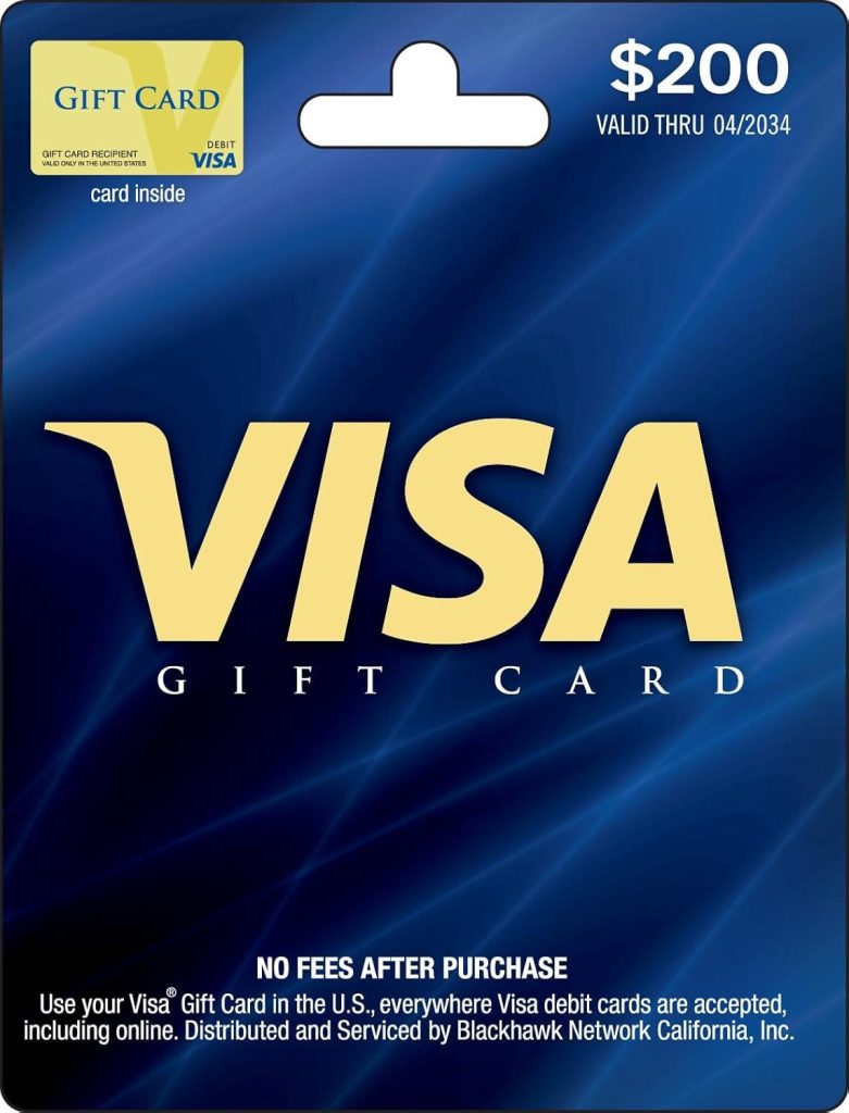 Best Gift Card – Visa $200 Gift Card (plus $6.95 Fee) Review