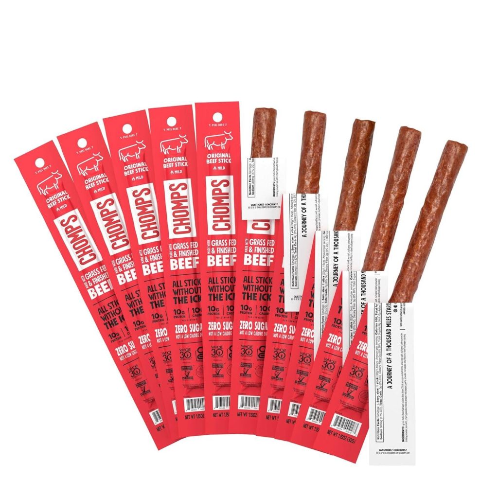 Best Jerky – Chomps Grass-Fed Original Beef Snack Sticks Review