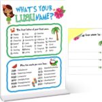 Best Luau Decor – What is Your Luau Name Game? 30 Stickers Review