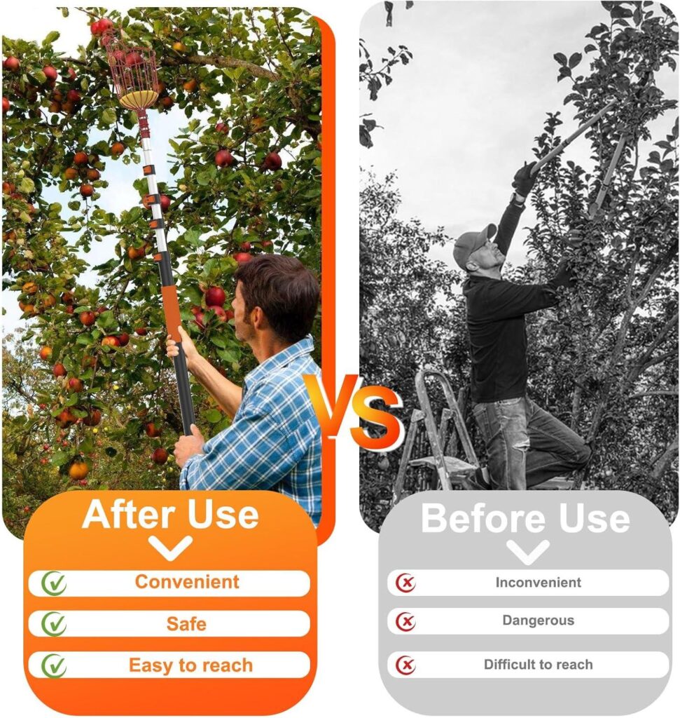 Best Fruit Picker – 26FT Reach Fruit Picker Pole with Basket Review