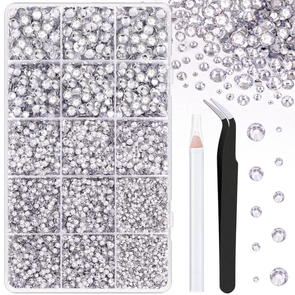 Best Crafting Gems – 16000Pcs Resin Rhinestones with Tweezers Review