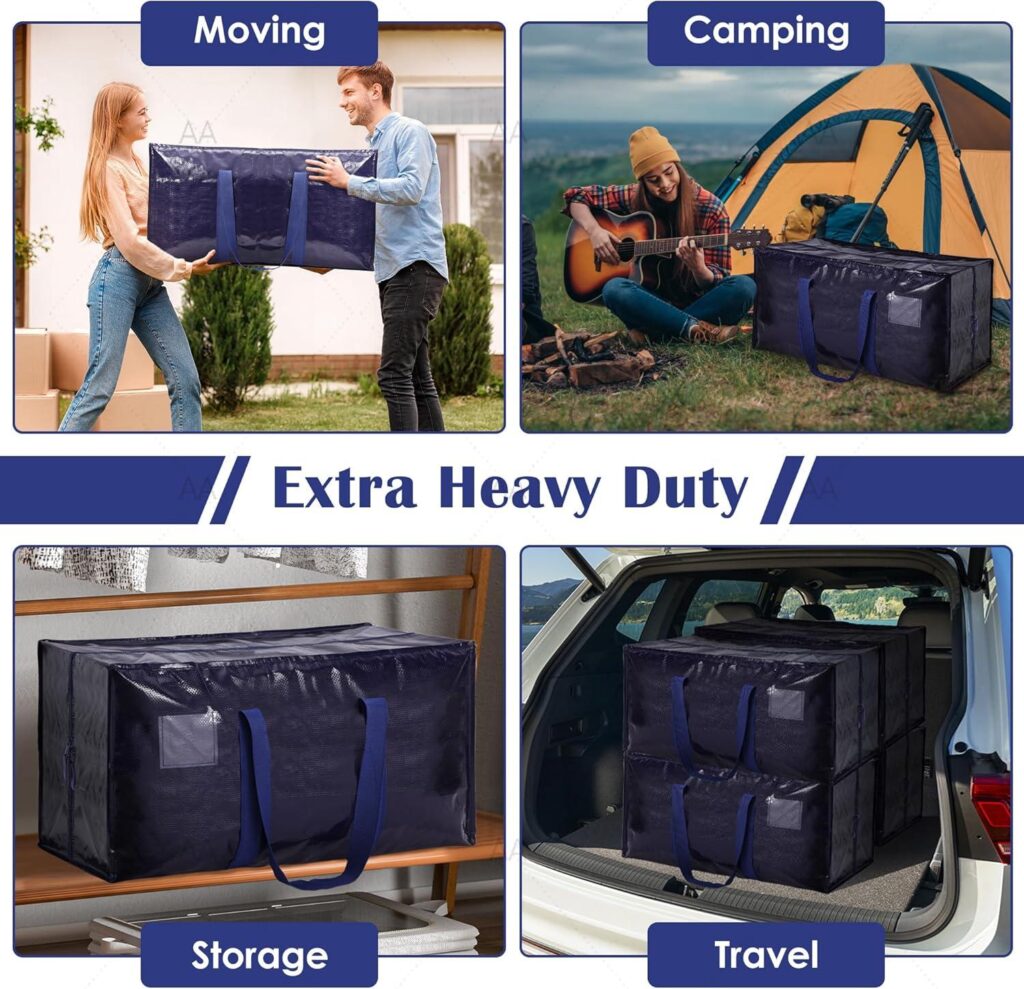 Best Storage Bins – 6 Pack Extra Large Heavy Duty Moving Bags Review