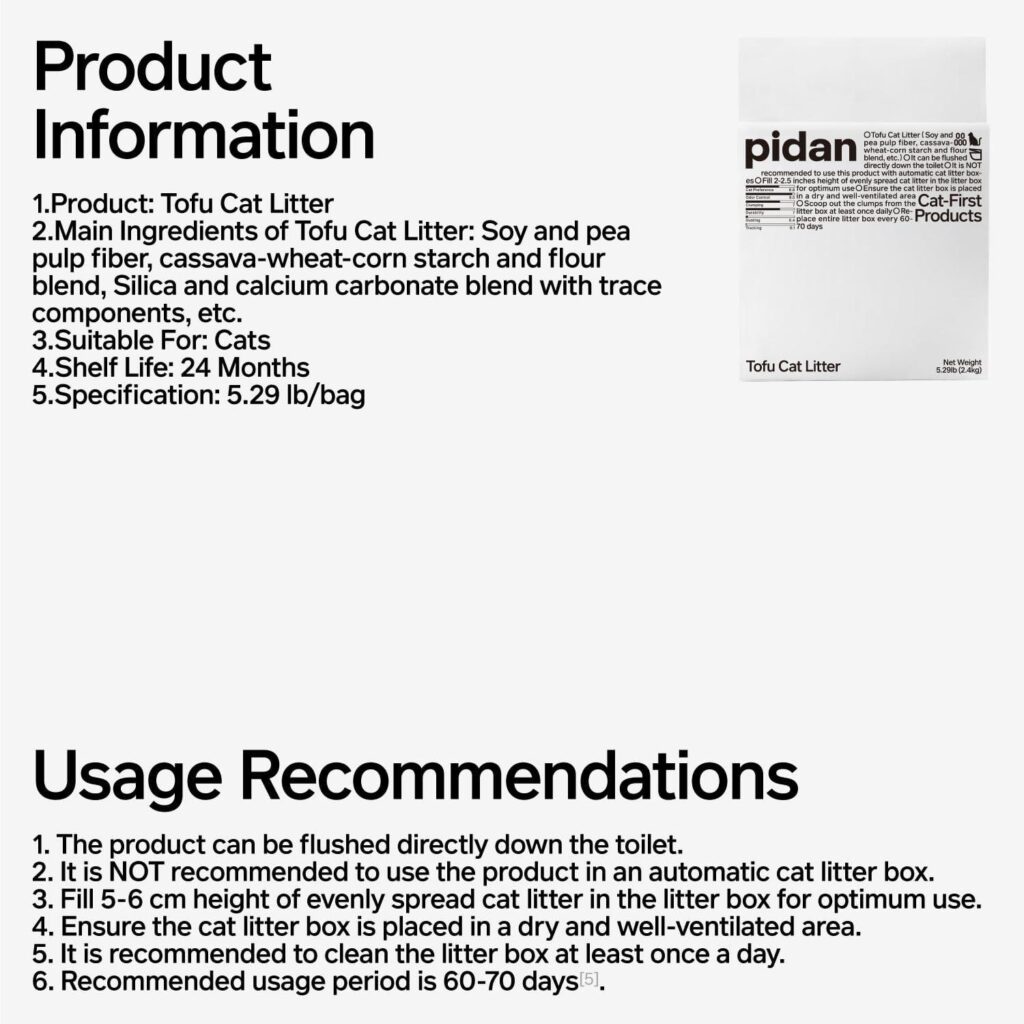 Best Cat Litter – pidan Tofu Cat Litter Clumping, Flushable Review