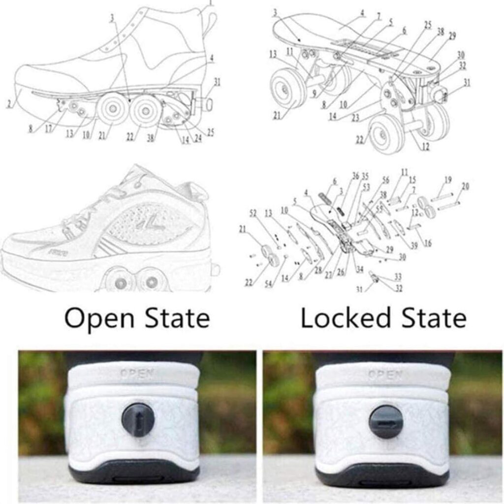 Best Skating Shoes – Double-Row Deform Wheel Automatic Walking Shoes Review