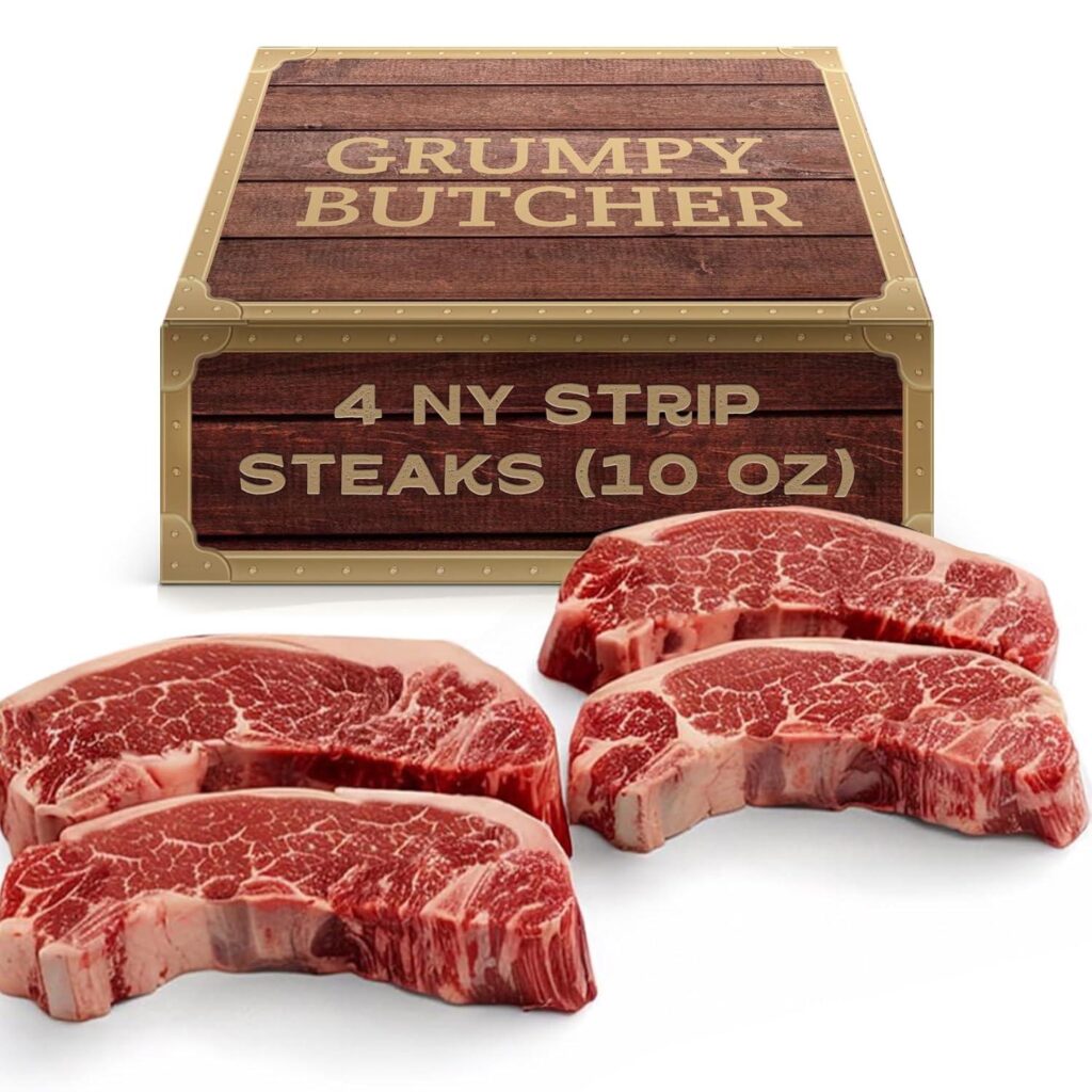 Best Meat – Grumpy Butcher New York Strip Steaks, 10 Ounce Pack Review