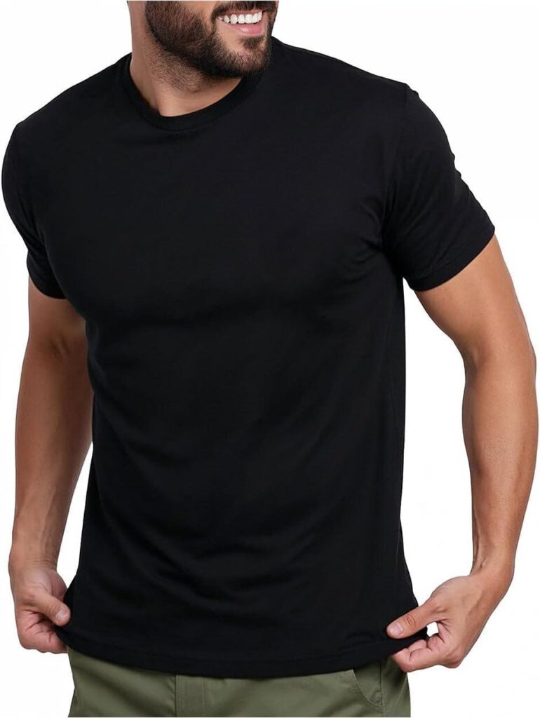 Best T-Shirt – INTO THE AM Men’s Soft Cotton Crew Neck Tee Review