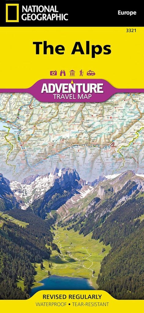 Best Travel Map – Alps Map (National Geographic Adventure Map) Review