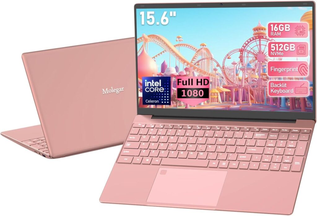 Best Laptop – 15.6″ FHD Pink Student Laptop with 16GB RAM Review