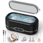Best Ultrasonic Cleaner – Ultrasonic Jewelry Cleaner, 48KHz Jewelry Ultrasonic Cleaner Machine for All Jewelry, Glasses, Rings, Retainers, Watch Strap, Dentures, 304 Stainless Steel 12oz Cleaning Pod – Black Review